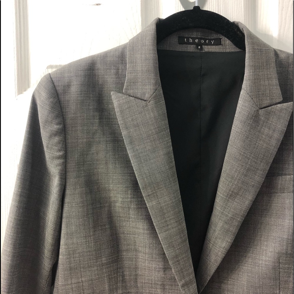 Theory Gabe B Sege grey blazer in size 8